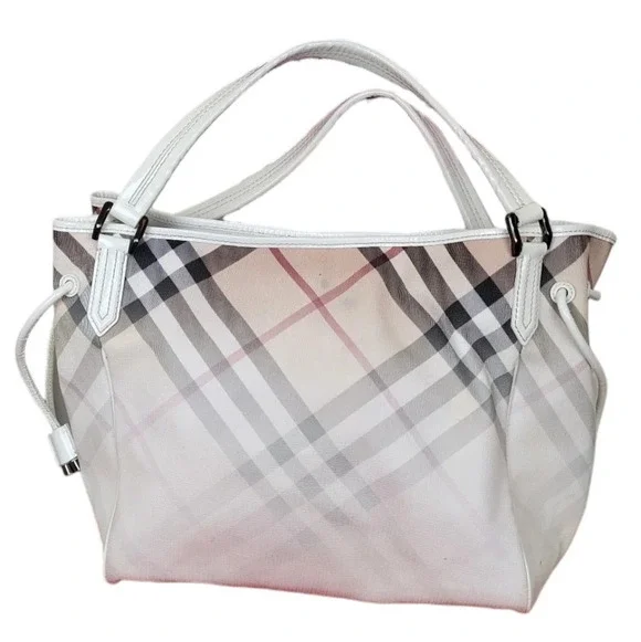 BURBERRY Nova Pop Degrade Small Bilmore Tote White - Picture 8 of 8